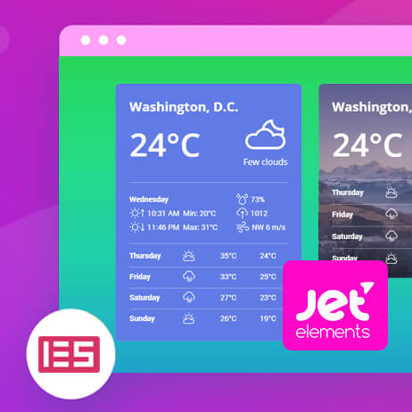 نمایش وضعیت آب‌ و هوا با JetElements