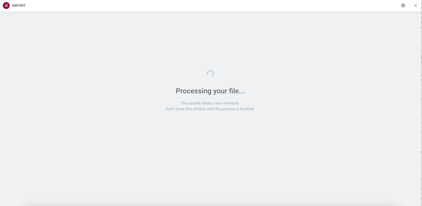 مرحله ایمپورت اطلاعات در درج website kit