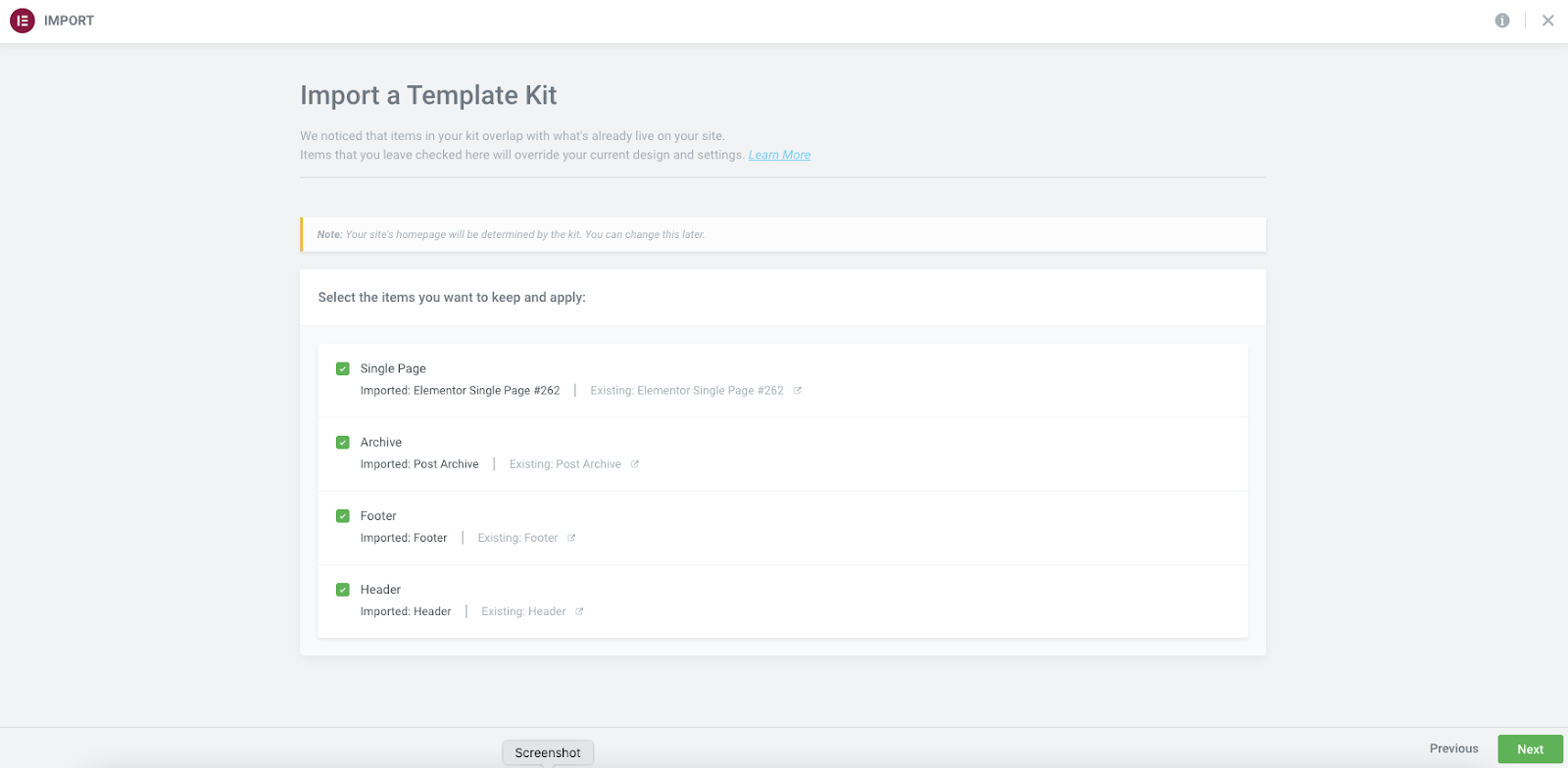 مرحله چهارم درج website kit