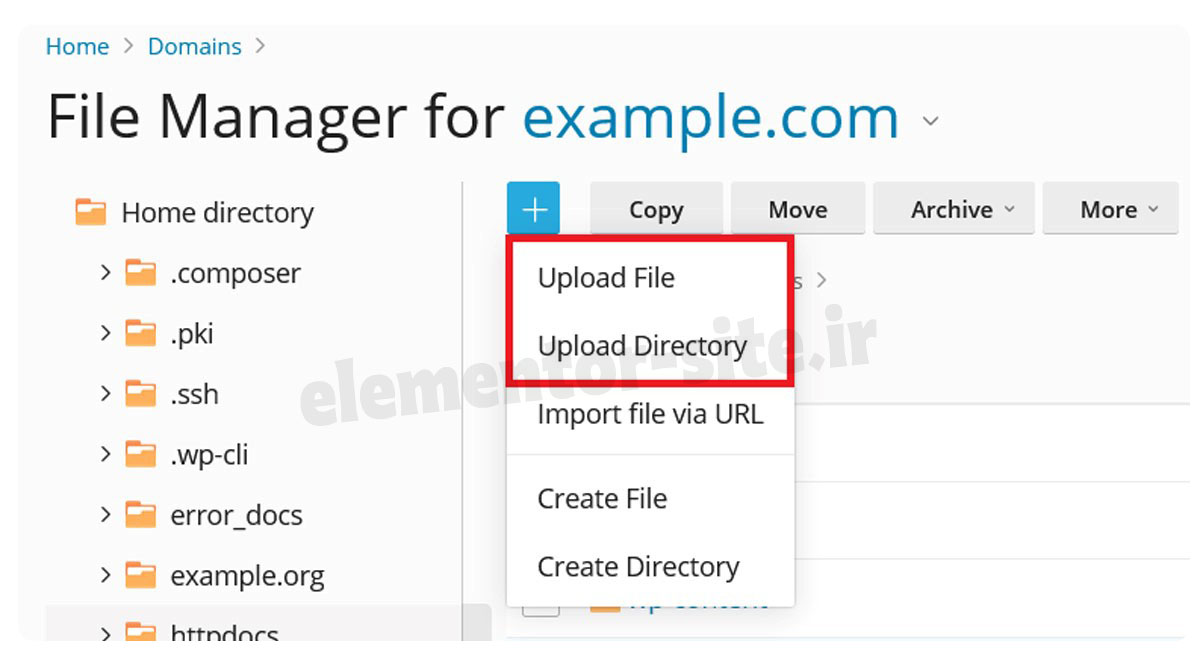 آپلود وردپرس روی کنترل پنل پلسک