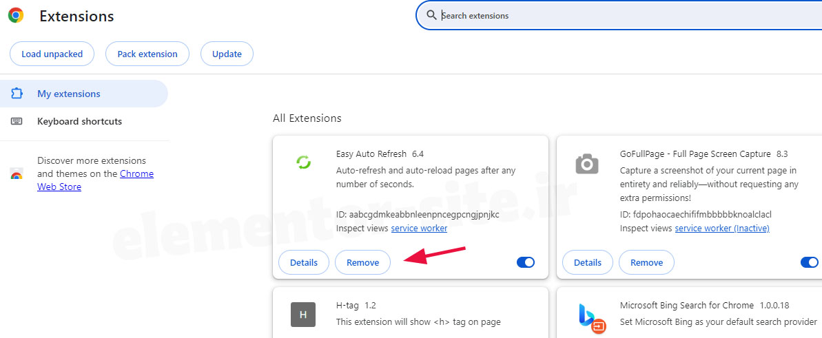 وجود تداخل در اکستنشن های مرورگر