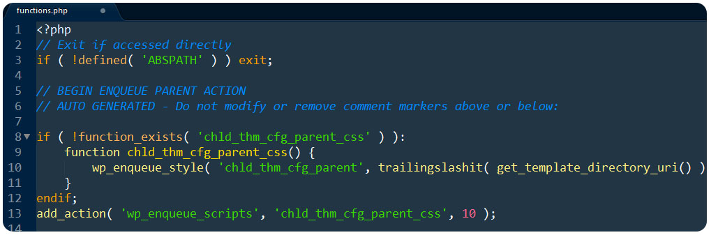 فایل functions.php چیست؟