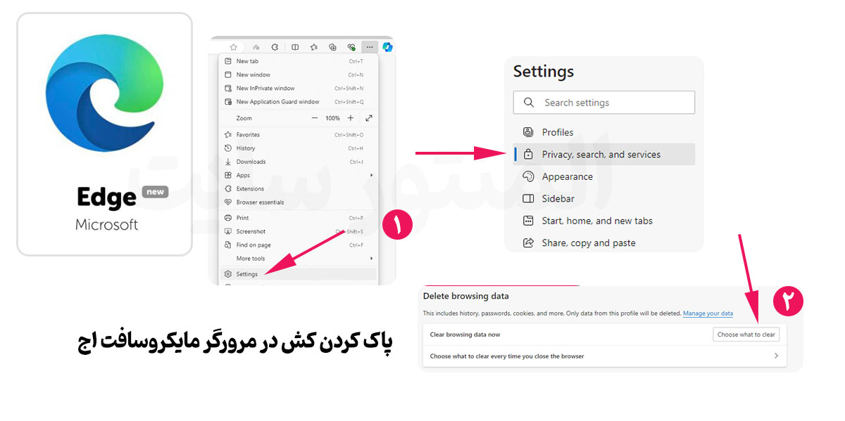 پاک کردن کش در مرورگر مایکروسافت اج