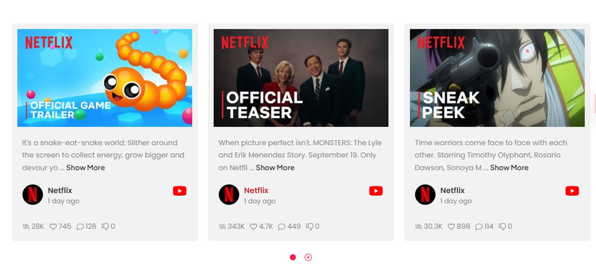 ویجت YouTube Feed از افزونه the plus