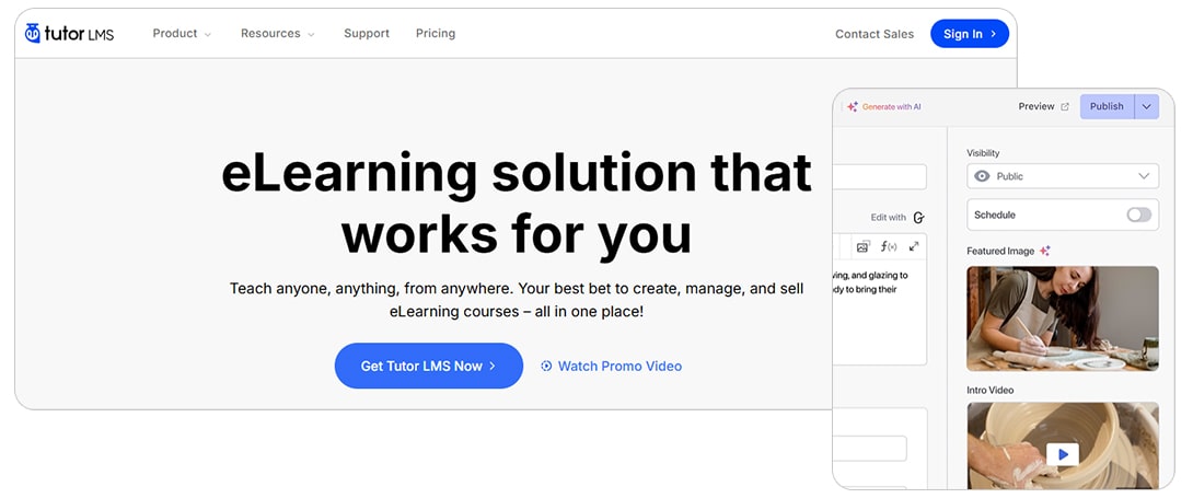 آموزش آنلاین با افزونه Tutor LMS