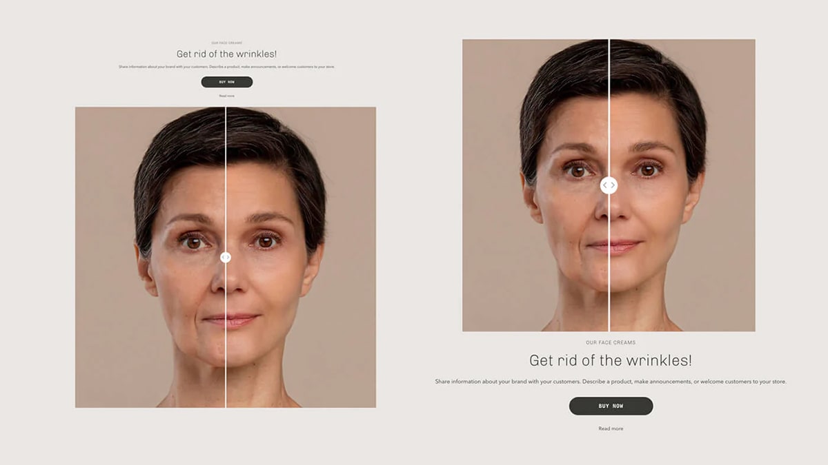 ایجاد عکس قبل و بعد با ویجت Before After از افزونه Dynamic content