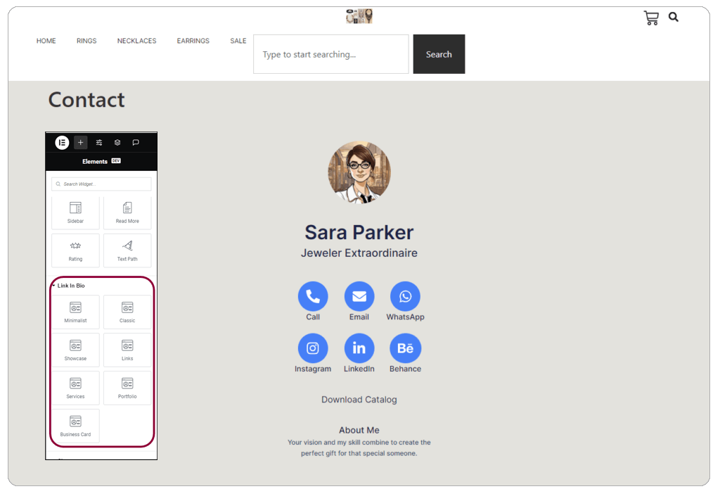 ویجت لینک بایو link in Bio