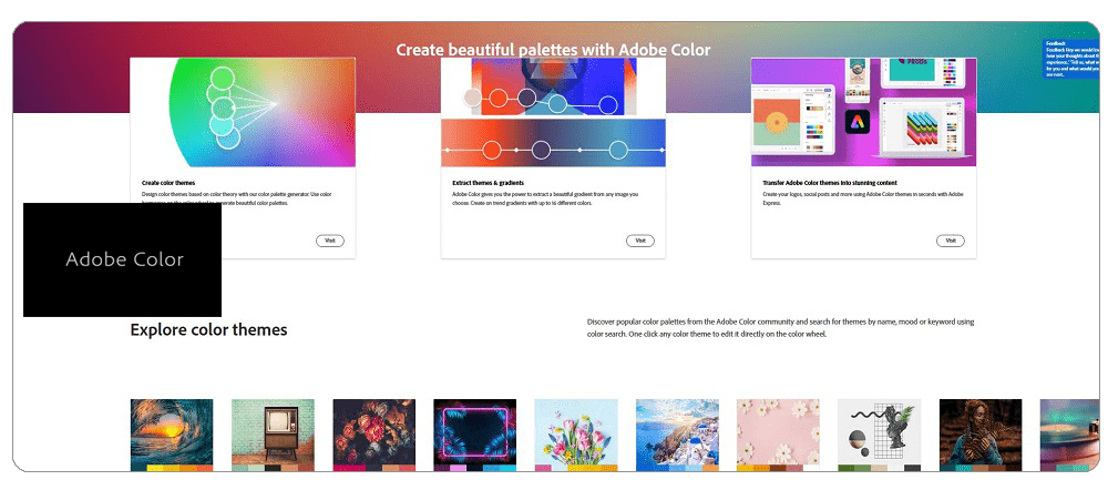 سایت Adobe color