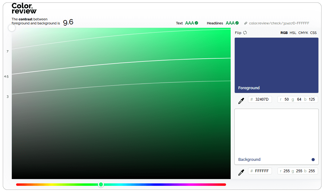 انتخاب پالت رنگ استاندارد با ابزار color review