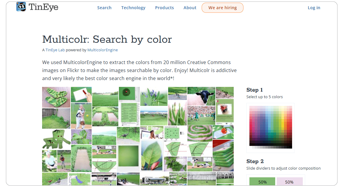 پالت رنگ TinEye- Multicolr