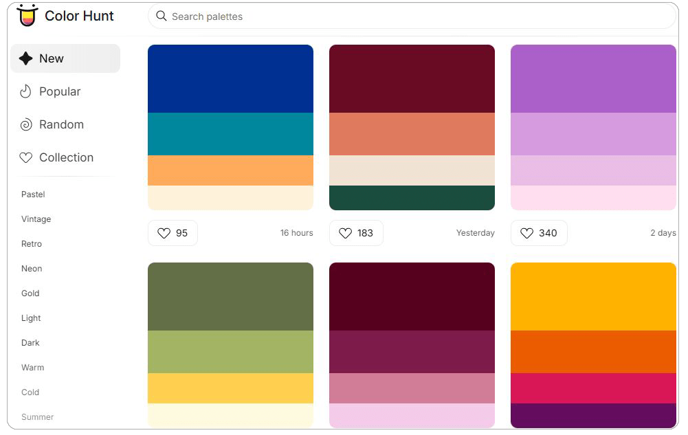 سایت color hunt