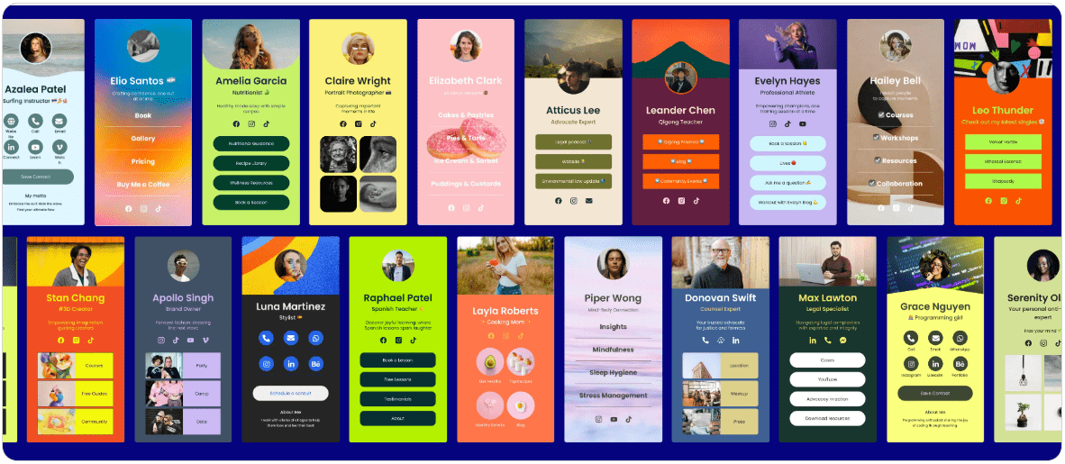 قالب های ویجت Link in Bio المنتور پرو