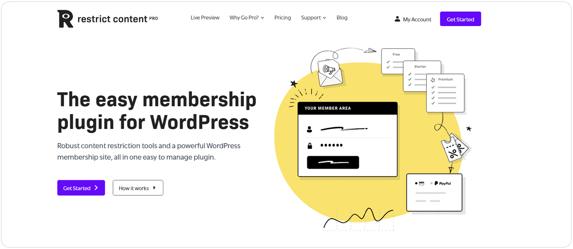 افزونه Restrict Content Pro