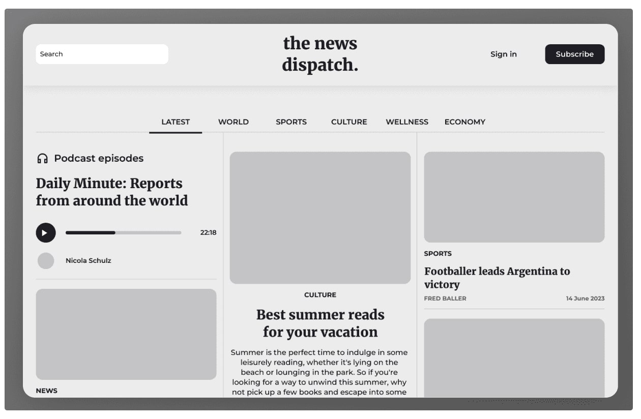 انتخاب قالب مناسب سایت خبری