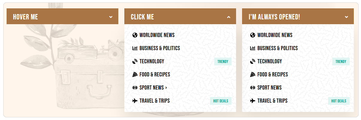 مگامنو با Premium Addons