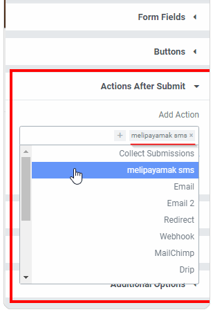 ارسال پیامک با فرم المنتور با افزونه ملی پیامک