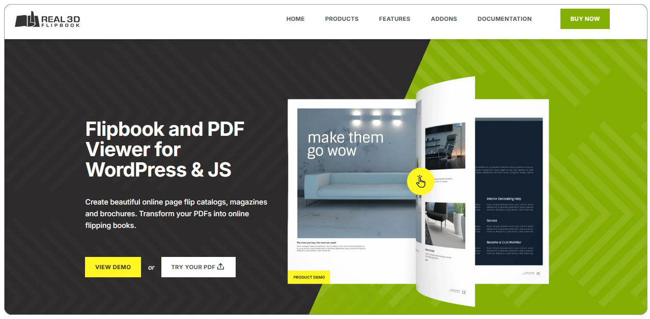 ساخت فیلپ بوک آنلاین با افزونه Real3D FlipBook