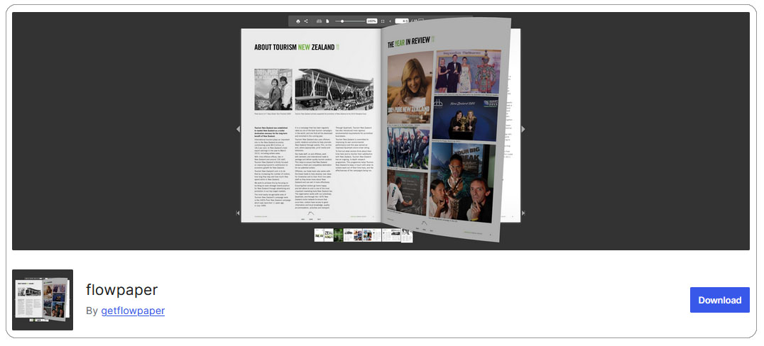 ساخت کتاب سه بعدی آنلاین با افزونه flowpaper