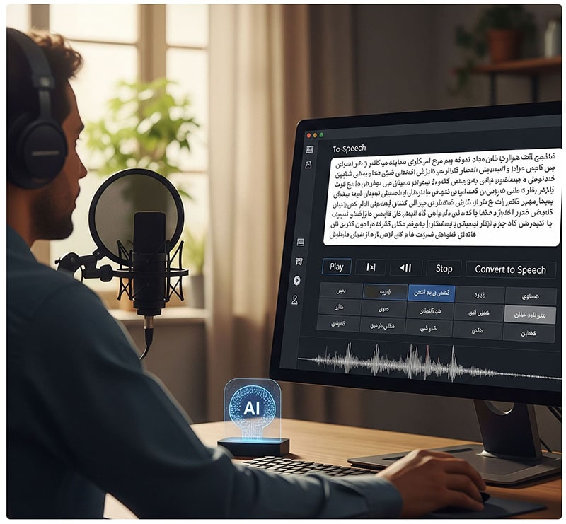 آموزش تبدیل متن به صدا با هوش مصنوعی