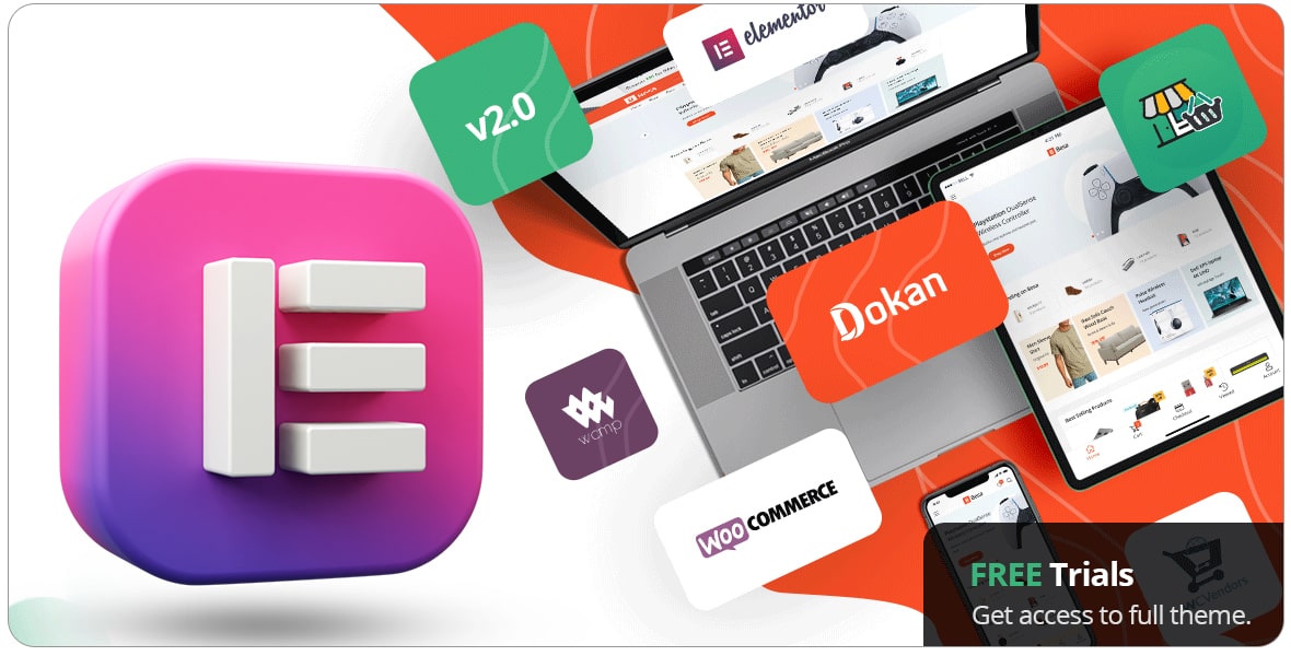 طراحی بخش‌های مختلف Marketplace با المنتور