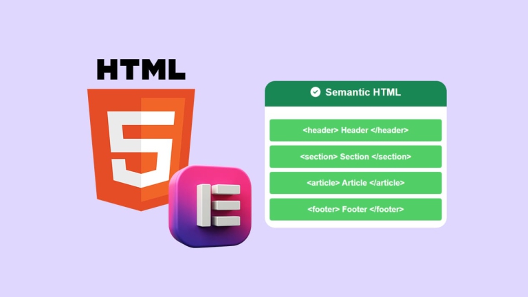 تگ های معنایی HTML (Semantic Tags) در المنتور