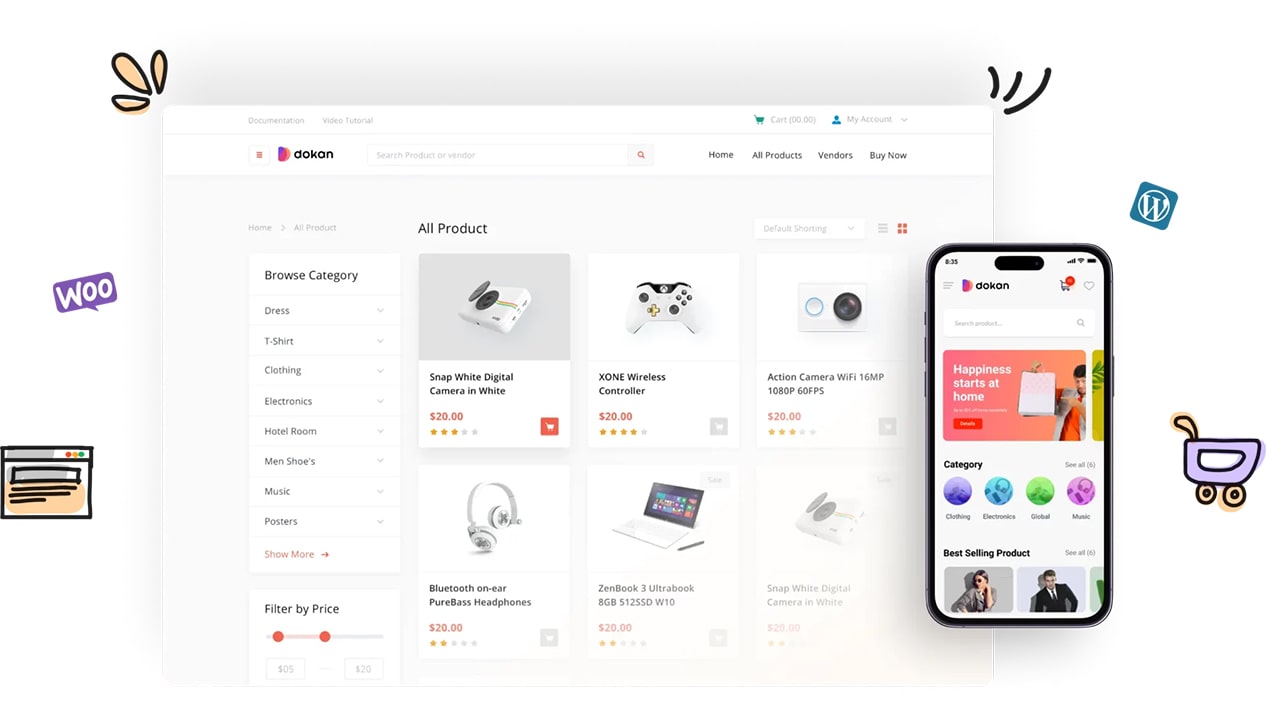 وردپرس و ووکامرس در ساخت Marketplace