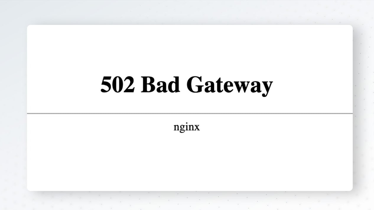 خطای 502 Bad Gateway