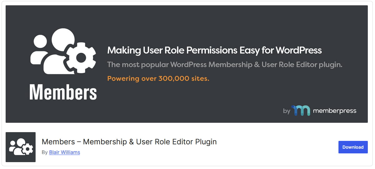 Members – Membership & User Role Editor Plugin