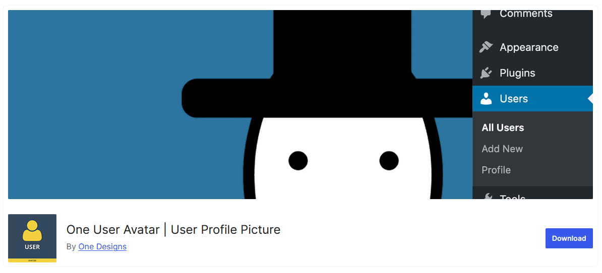 افزونه One User Avatar