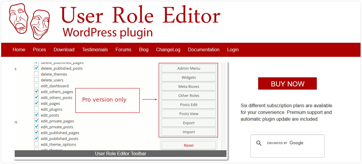 افزونه User Role Editor